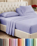 Flex Top Split Head King 4 Piece Sheet Set - Soft & Breathable - Lavender