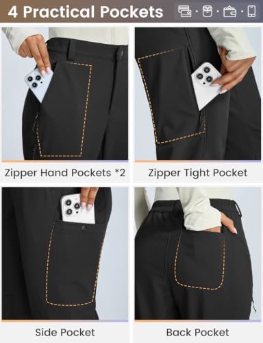 baleaf Women’s Winter Softshell Pants Fleece Lined Snow Pants