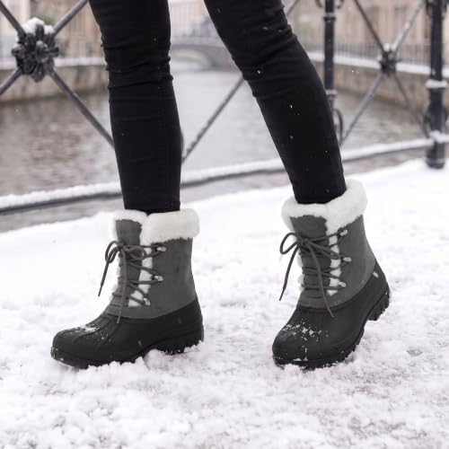 DREAM PAIRS Women's Winter Duck Snow Boots