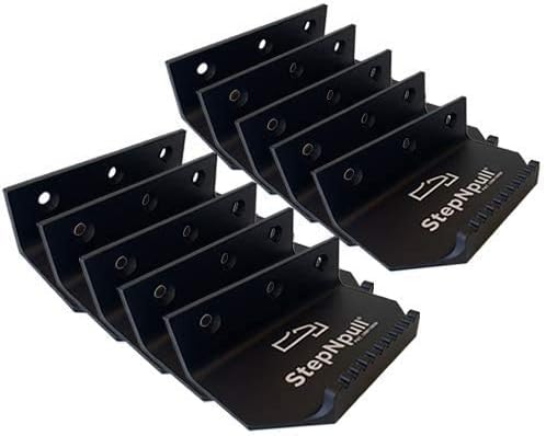 Hands Free Door Opener – 10pk No Touch Door Foot Pull & Commercial Touchless Door Opener Tools for Bathroom (Black - 10 Count)