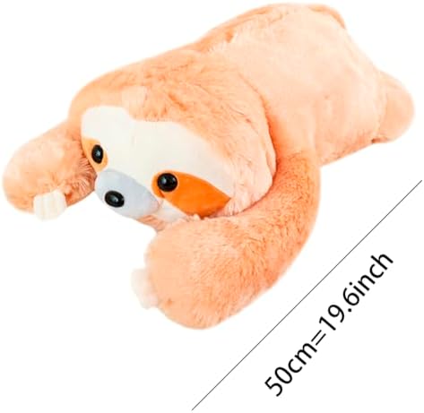 ELAINREN Big Pink Sloth Plush Huggable Pillow Three Toed Sloth Stuff/19''