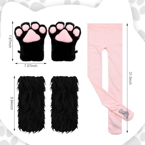 Haull 7 Pcs Halloween Cat Costume Accessories Girl Kid