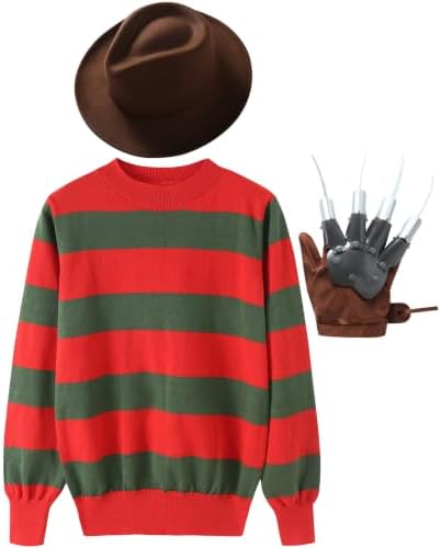 EBYTOP Halloween Scary Costume for Men 2026, Sweater with Hat Set