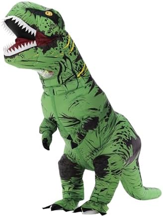 Servllcell Inflatable Dinosaur Costume for Kids/Teens,Halloween Costumes T Rex Blow Up Costumes for Boys Girls,Cosplay