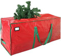 Cosy Family 9 ft Christmas Tree Storage Bag - Durable Heavy Duty Extra Large Artificial Xmas Holiday Tree Bag with Reinforced Handles and Dual Zippers Wide Opening - Red