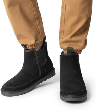Bruno Marc Men's FuzzyGo Winter Chelsea Boots