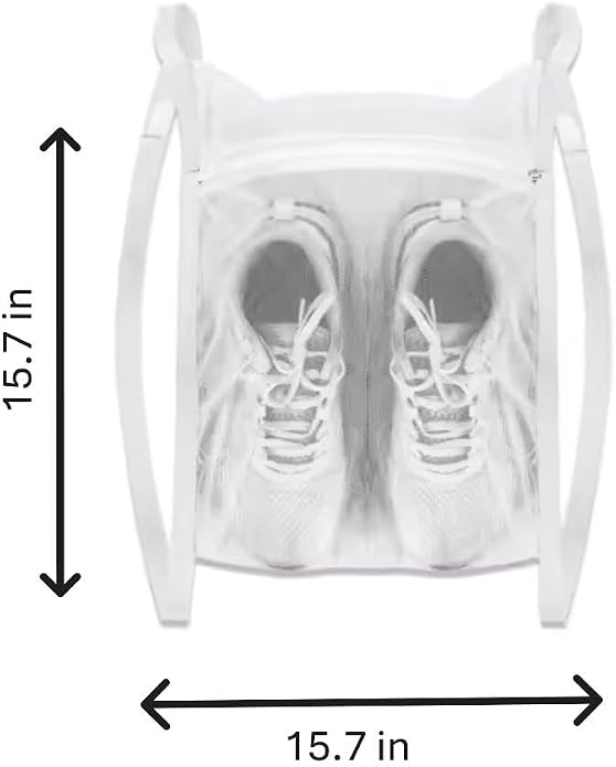 Shoe Laundry Cleaning Bag for Sneakers Tennis Shoes, 1pc Shoe Washing Machine bag, 2 Pairs of Adjustable Shoe Trees, 1 Cleaning Shoe Brush, 1 Bag for Drying Shoes, bolsa de zapatos para lavadora