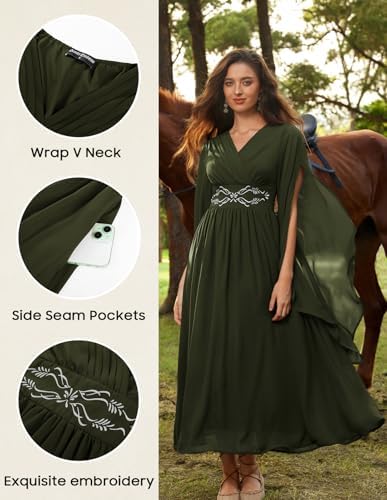 Scarlet Darkness Women's Renaissance Costume V Neck Medieval Fairy Dresses