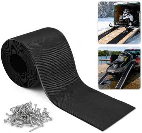 20 FT Snowmobile Trailer Ski Guides, 6 in HDPE Ramp Glides, 52 Screws