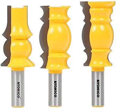 YONICO Router Bits Crown Molding Set 3 Bit 1/2-Inch Shank 16320