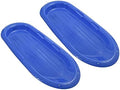 Superio Toboggan Snow Sleds for Kids and Adults, 2 Pack Heavy Duty Plastic Sliders with Handles and Hole for Pull Ropes- Kid and Adult Winter Fun