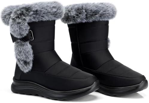 SHIBEVER Warm Winter Boots for Women: Snow Comfortable Casual Walking Boot
