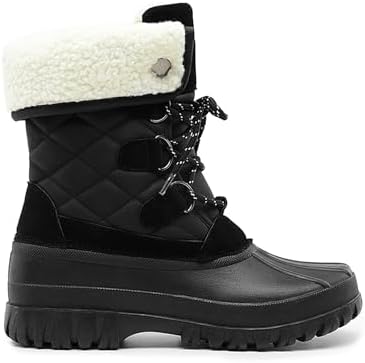 DREAM PAIRS Women's Mid Calf Winter Snow Boots