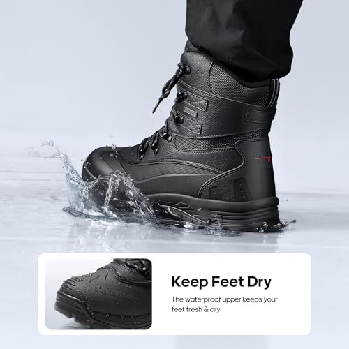NORTIV 8 Men's Insulated Waterproof Winter Snow Boots