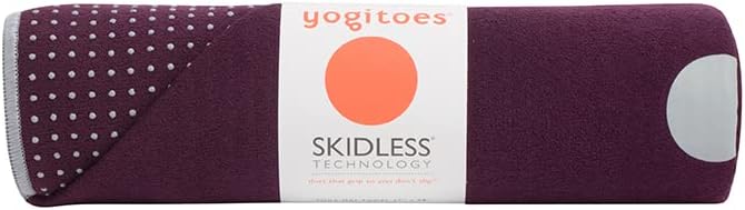 Manduka Yogitoes Hot Yoga Mat Towel - 71" | Moisture Activated Grip | Patented Silicone Nubs | Highly Absorbent, Durable & Easy Care | Made from Recycled Materials | 71 x 24 Inches | Indulge