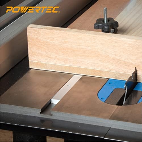 POWERTEC Crosscut Sled Miter Bar for Table Saw Sled, 3/4" x 3/8" x 30" with Predrilled Holes & Screws for Router Table, Bandsaw, Taper Jig, Table Saw Accessories for Woodworking, 2PK (71144-P2)