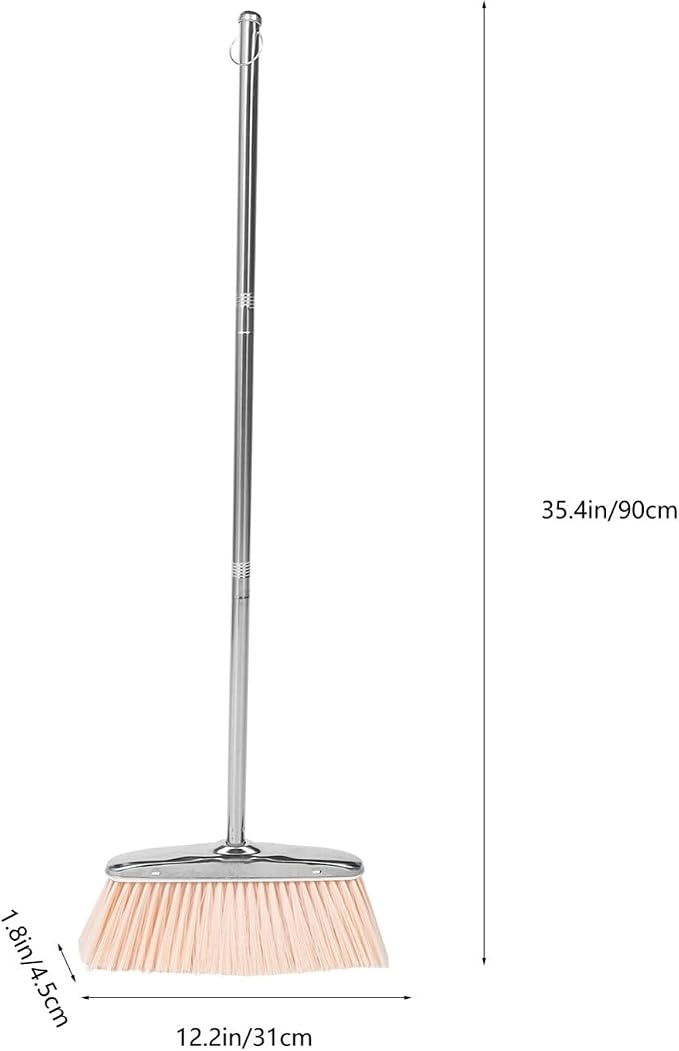 Healifty -Handled Broom Handle for Efficient Floor Cleaning Home Kitchen and to Use for Pet Hair and Dust Removal