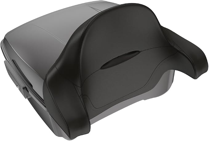 Advanblack Road Glide Tour Trunk Pack Black Forest King Tour Trunk Pack Luggage +Wrap-Around Backrest Pad for '97-'25 Harley Touring Road King Street Glide Electra Glide CVO models