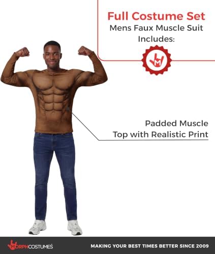 Morph Muscle Shirt Men, Bodybuilder Costume, Halloween Costumes for men