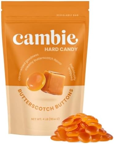 Cambie Butterscotch Hard Candy Individually Wrapped - 4 lbs Hard Candy