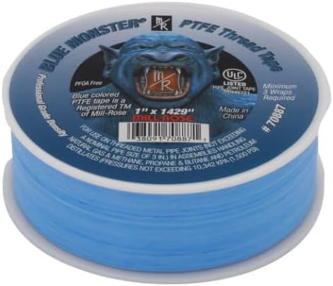 Blue Monster Teflon Tape - 1" x1,429 (Case of 27 Rolls)