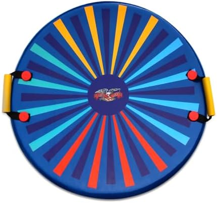 Flexible Flyer F26 Foam Saucer Sled for Kids and Adults - Solo Rider 26" Round Foam Sledding Disc Slider with Handles, Extremely Lightweight, Multicolor