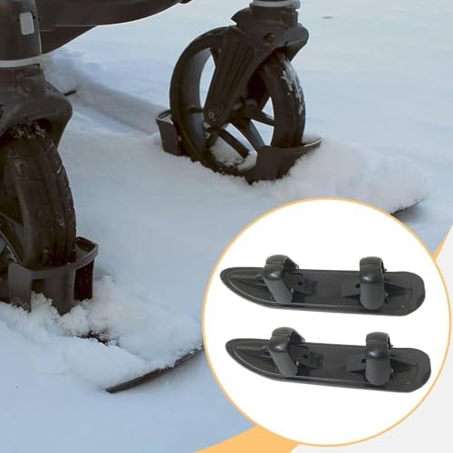 Colaxi 2 Pieces Snow Skis Snow Sledge Balance Bike into Sled Snowmobile Skiing Sled Attachment for Lakeside
