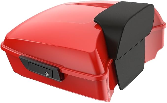 Advanblack Road Glide Tour Trunk Pack Performance Orange Chopped Tour Trunk Pack Backrest Pad for '97-'25 Harley Touring Road King Street Glide Electra Glide CVO models
