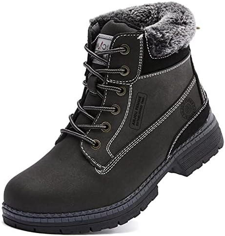 ANJOUFEMME Womens Hiking Snow Winter Boots - Waterproof Outdoor Ankle Boots for Women Comfortable Warm Fur Boots for Backpacking Cycling