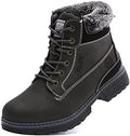 ANJOUFEMME Womens Hiking Snow Winter Boots - Waterproof Outdoor Ankle Boots for Women Comfortable Warm Fur Boots for Backpacking Cycling