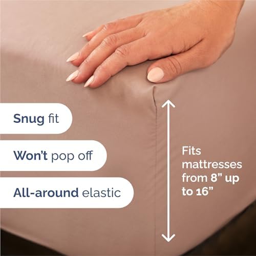 King Size 4 Piece Sheet Set - Comfy Breathable & Cooling Sheets - Mauve