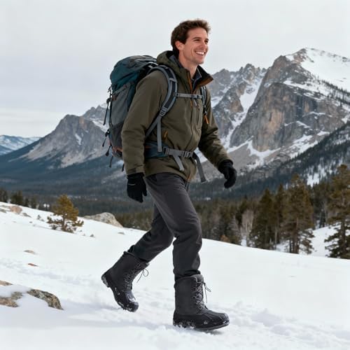 NORTIV 8 Men's Waterproof Winter Snow Boots