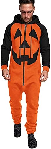 COOFANDY Mens Jumpsuit Onesie Hooded Full Zip One Piece Jogging Tracksuit