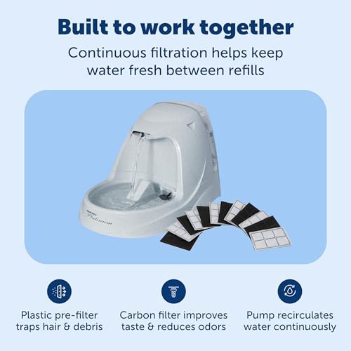 PetSafe Drinkwell Platinum Cat Water Fountain, Includes 12 Carbon Filters