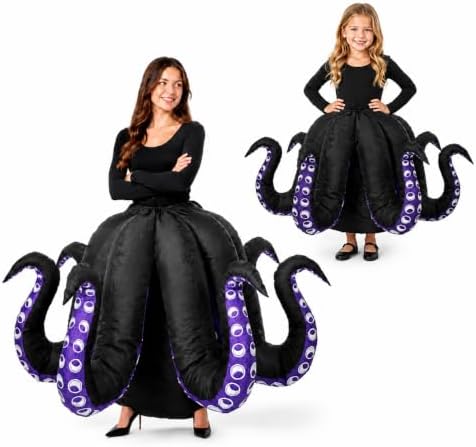 Halloween Inflatable Octopus Costume for Adult Kids Blow Up for Boys Girls