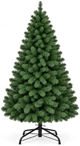 4.5ft Artificial Christmas Tree, Realistic Full Unlit Holiday Décor