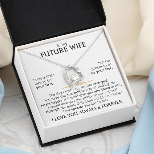 To My Future Wife Necklace From Husband, To My Wife Necklace, Soulmate Necklace For Women, Future Wife Jewelry, Birthday, Christmas, Valentine Gifts For Girlfriend Message Card