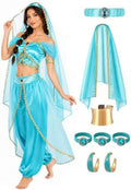 CICOCI Womens Arabian Princess Costume 10-Piece Desert Dancer Outfit