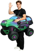 Monster Truck Costume,Inflatable Cosplay Car Adult Costume 3D,Adjustable Suspenders,Funny Cars Halloween Costume for Birthday Party Dress Up Set