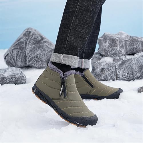 Jakcuz Women Snow Boots Water-resistant Side Zipper