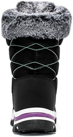 HOBIBEAR Women's Waterproof Winter Snow Boots Lightweight Warm Faux Fur Lined Mid-Calf Booties