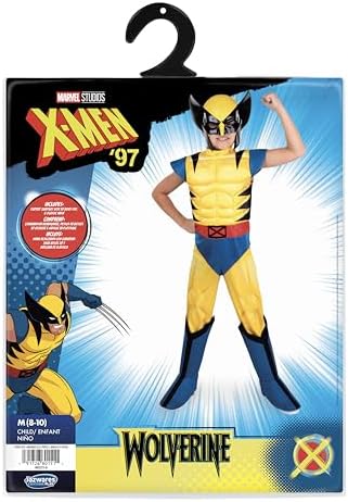 MARVEL Wolverine Official Youth Halloween Costume - Premium Quality Padded Jumpsuit with Plastic Mask