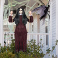 PARTYGEARS Halloween Decorations Props Hanging Swinging Girl with Creepy Expressions, Hanging Ghosts The Best Indoor and Outdoor Scary Decorations for Halloween(Red)