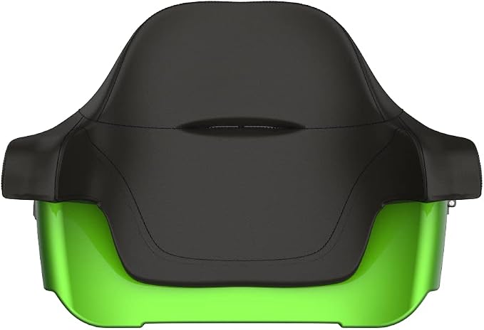 Advanblack Road Glide Tour Trunk Pack Radioactive Green King Tour Trunk Pack Luggage +Wrap-Around Backrest Pad for '97-'25 Harley Touring Road King Street Glide Electra Glide CVO models