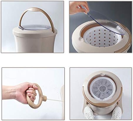 Portable Compact Spin Dryer Mini Non-Electric Manual Laundry Drying Machine Hand Powered for Camping Apartments Clothes