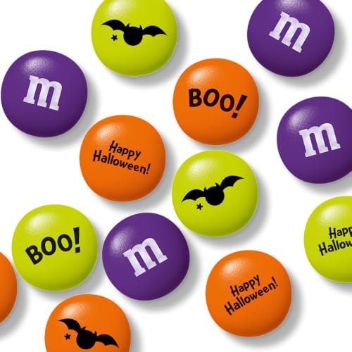 M&M'S Halloween Milk Chocolate Candy Party Favors, BOO Design, Set of 30
