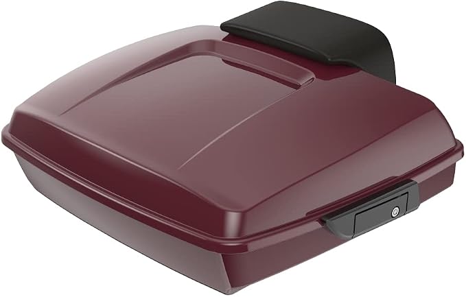 Advanblack Road Glide Tour Trunk Pack Crimson Red Sunglo Razor Tour Trunk Pack Backrest Pad for '97-'25 Harley Touring Road King Street Glide Electra Glide CVO models