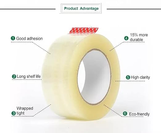 Heavy Duty Clear Packing Tape 36 Rolls 2 Inch x 110 Yards (330 Feet) Per Roll Carton Sealing Tape for Shipping Packaging Moving Office Storage & Tape Gun Refills 2.0 Mil 3960 Total Yards