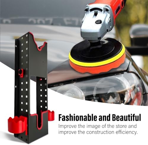 2-Pack Polisher Holder Wall Mount, Cold-Rolled Steel Holder for Detailing