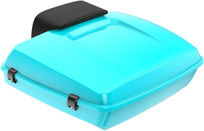 Advanblack Road Glide Tour Trunk Pack Frosted Pearl Razor Tour Trunk Pack Backrest Pad for '97-'25 Harley Touring Road King Street Glide Electra Glide CVO models